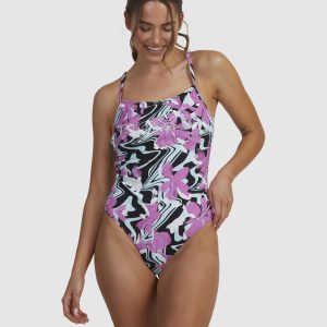 ROXY Excellent Quality Ace Logo One-Piece Swimsuit