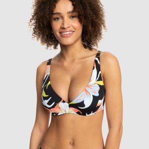 ROXY Reliable Quality Hibiscus Wave D-Cup Underwired Bikini Top