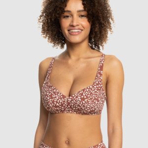 Top Sell Rib Roxy Love The Sun Ray D-Cup Bikini Top